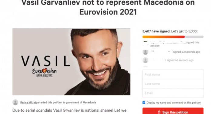 Граѓаните преку петиција бараат Гарванлиев да не ја претставува Македонија на Евровизија