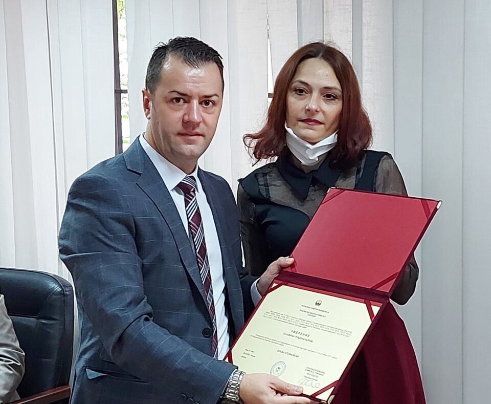 Бобан Стефковски го доби уверението за избран градоначалник на Општина Гази Баба