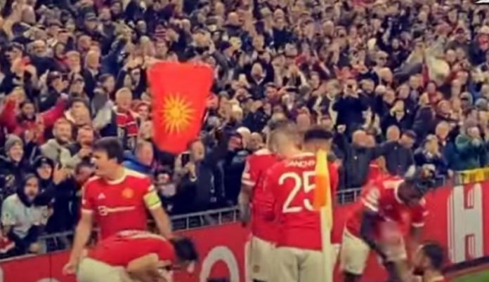 (ВИДЕО) Македонското знаме се вее на Олд Трафорд: Македонец лудо го прослави голот на Роналдо