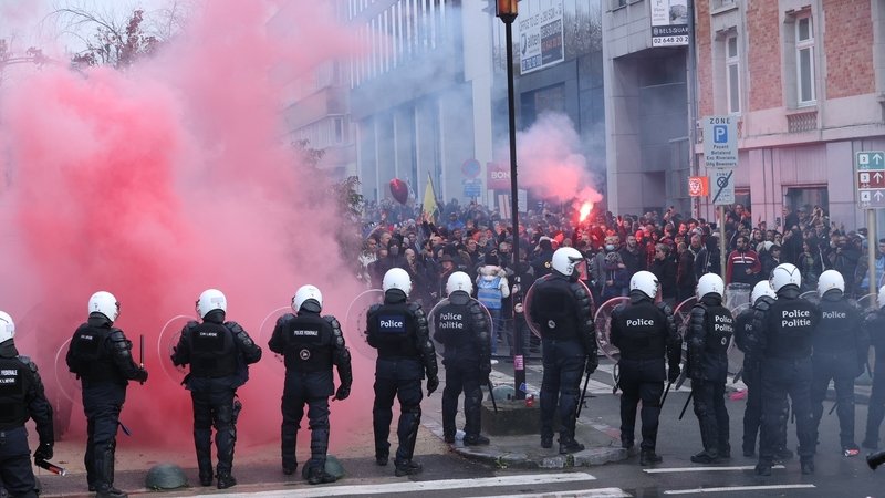 Судири на масовните протести во Брисел