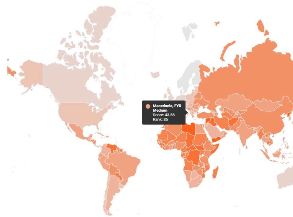 Швајцарскиот институт Global Risk Profile: Македонија 85-та на ранк листата за корупција, нашата земја во друштво со Палау и Брунеи