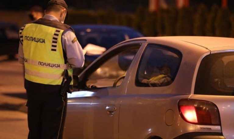 Полицијата казни 135 возачи во Скопје
