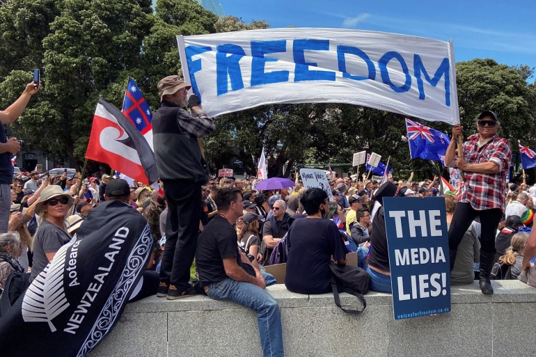 Илјадници луѓе на протест против задолжителната вакцинација во Нов Зеланд