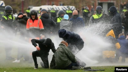 (ВИДЕО) Протести во Холандија поради новите рестриктивни мерки