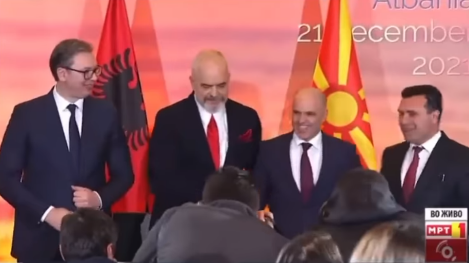 ВМРО-ДПМНЕ: Пиунот на Заев, Ковачевски беше непријатен блам да се гледа како е вишок на самитот на лидери Отворен Балкан