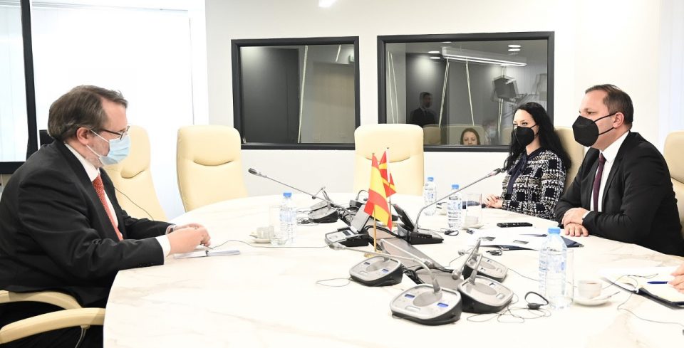 Средба на министерот Спасовски со новиот амбасадор на Шпанија, Гарсија