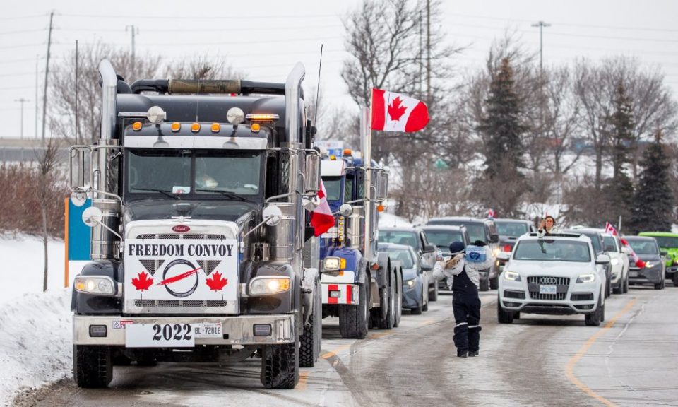 Канадските возачи на камиони со протест против задолжителната вакцинација