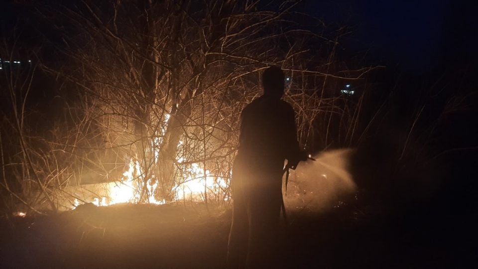 Беснееше шумски пожар предизвикан од запалени гуми