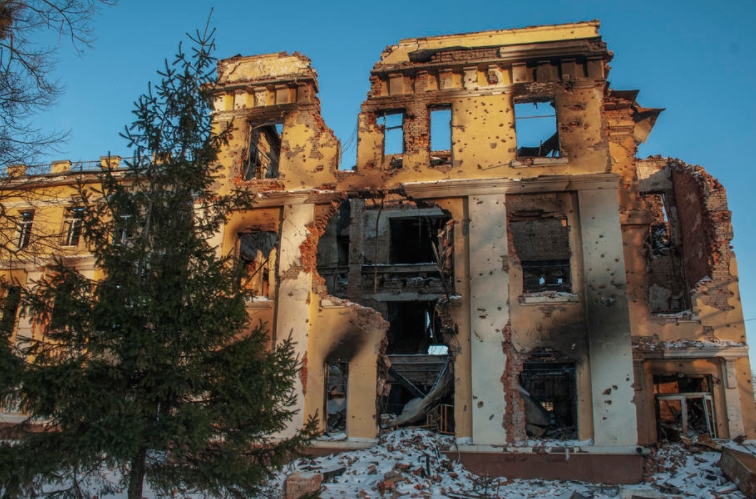 Во Харков уништено училиште