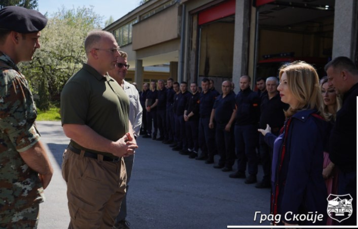 Скопските пожарникари ќе бидат наградени поради брзата реакција за гаснење на пожарот во „Треска“
