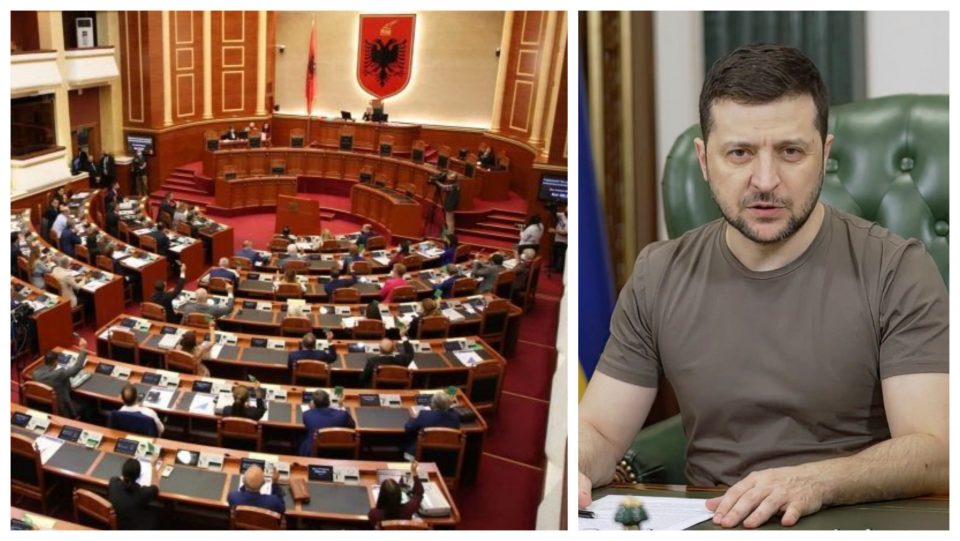 Зеленски со видео порака ќе се обрати до албанските пратеници