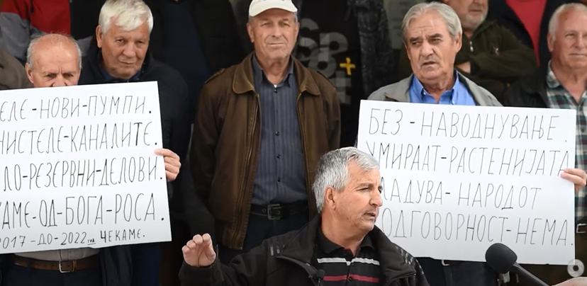 Лозарите и овоштарите од Кавадарци на протест: Министерот Николовски спие, за 10 дена доколку немаме вода ќе излеземе на порадикален протест