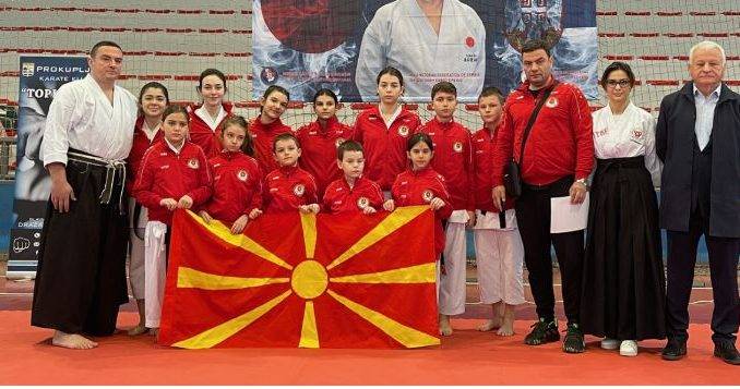 Македонската репрезентација во традиционално карате на европскиот карате куп Унгарија опен во Будимпешта
