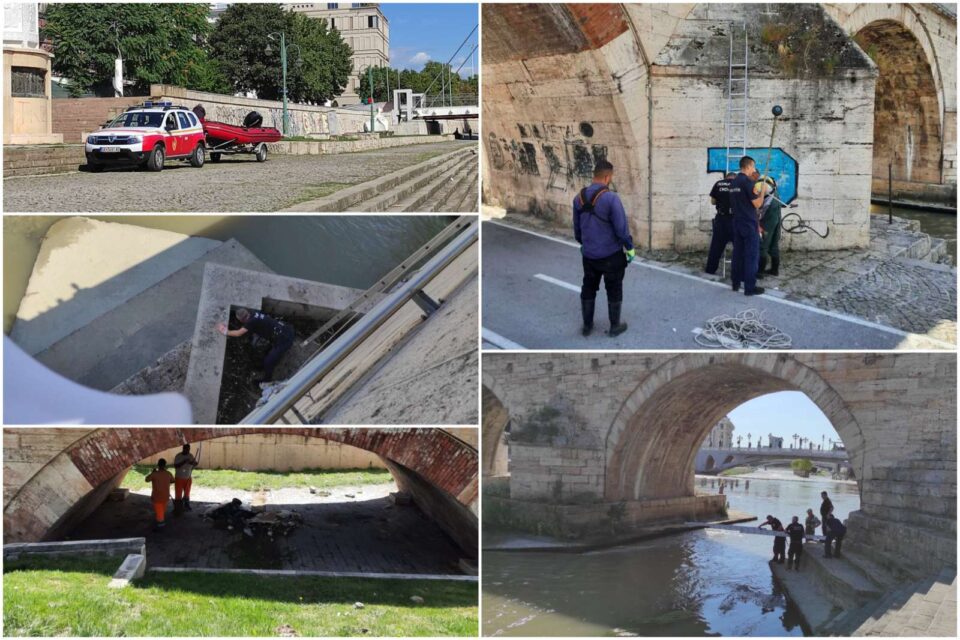 Успешно реализирана акцијата за целосно чистење на Камениот мост на јавните претпријатија и Бригадата за противпожарна заштита