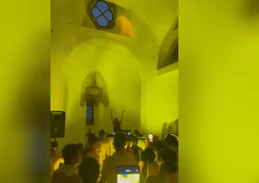 (ВИДЕО) Техно-журка во црква во Дојран