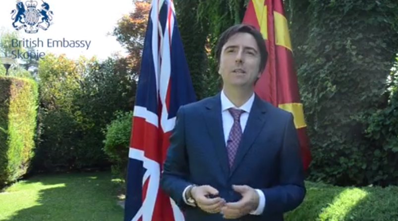 (ВИДЕО) Новиот британски амбасадор со порака на македонски јазик: Ќе работам на зајакнување на британско македонските односи