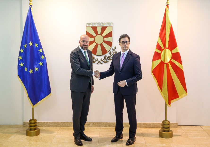 Пендаровски – Мишел: Прифаќањето на францускиот предлог ќе овозможи отворање на првата фаза од пристапните преговори на Македонија