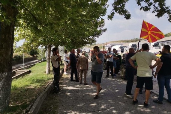 Лозари протестираат во Неготино, бараат повисоки цени за грозјето и подобри услови за лозаропроизводство