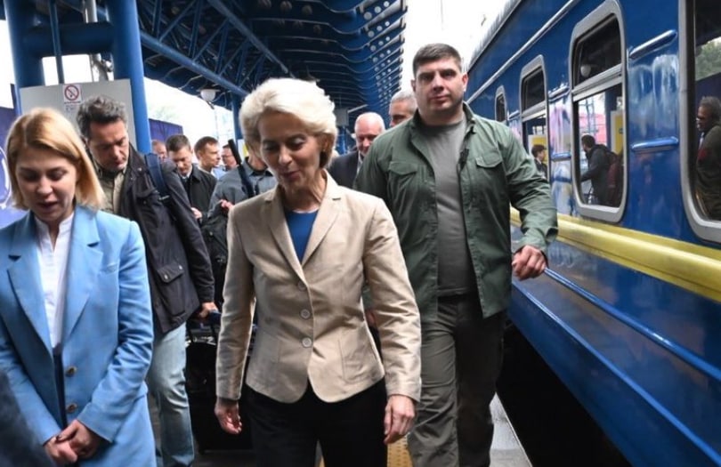 Урсула фон дер Лајен во трета посета на Киев од почетокот на војната