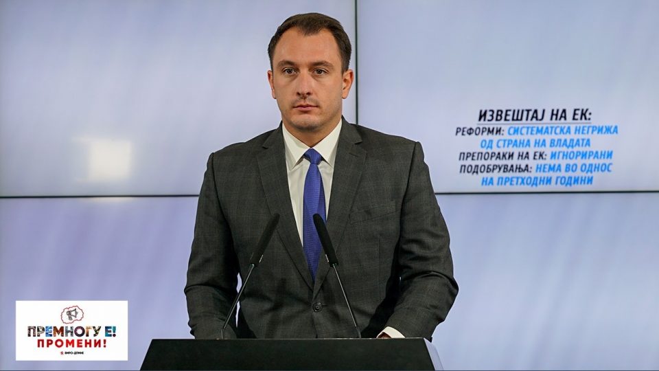 Андоновски: Анкетата на ИРИ потврдува убедливо водство на ВМРО-ДПМНЕ на парламентарните избори, затоа СДС бега од избори
