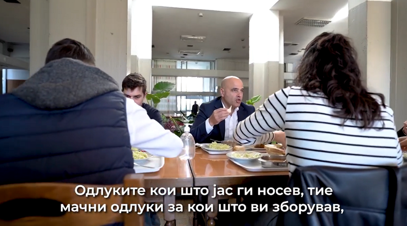 (ВИДЕО) Носев мачни одлуки за идните генерации, кажа Ковачевски на ручекот со студентите во „Гоце Делчев“
