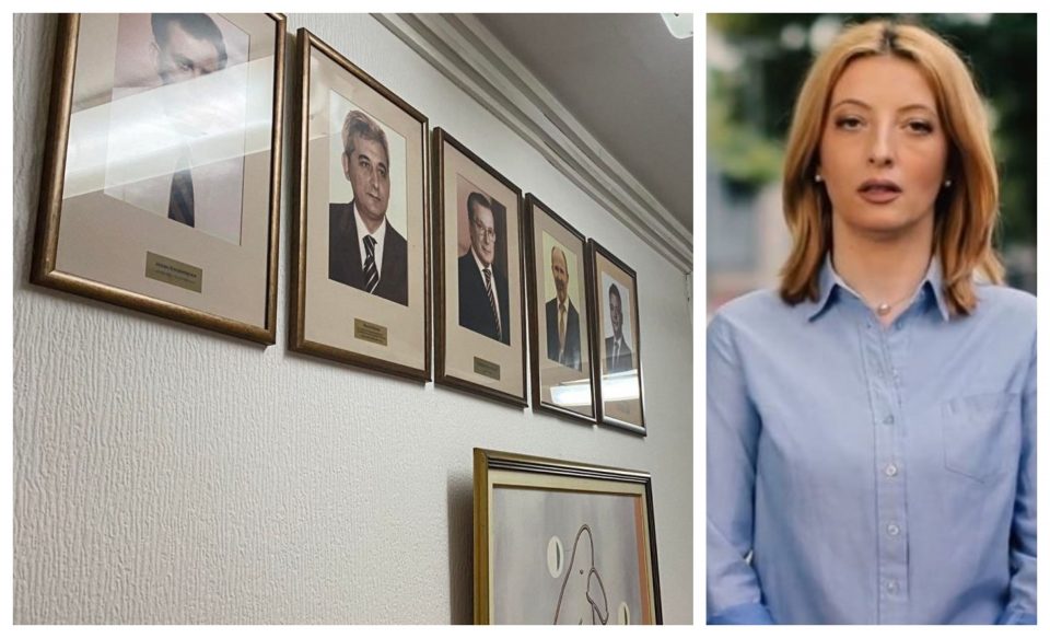 (ФОТО) Нов срам на Данела Арсовска: Ги тргна портретите на досегашните градоначалници од салата за состаноци