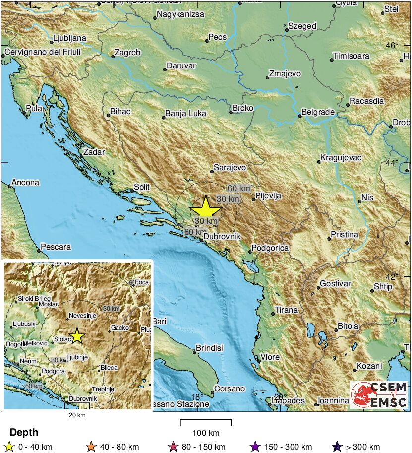 Предмалку силен земјотрес стресе во Босна и Херцеговина