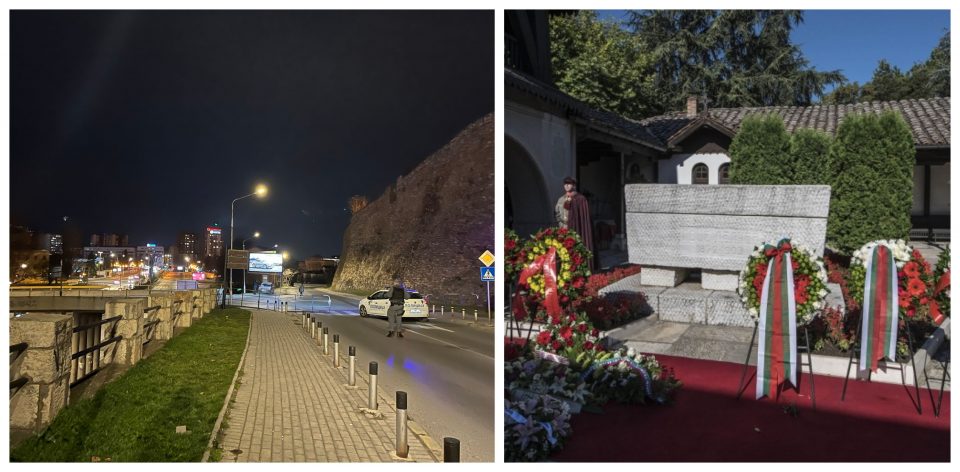 (ФОТО+ВИДЕО) Засилено полициско обезбедување и блокирани улици: Тензично пред прославата на роденденот на Гоце Делчев
