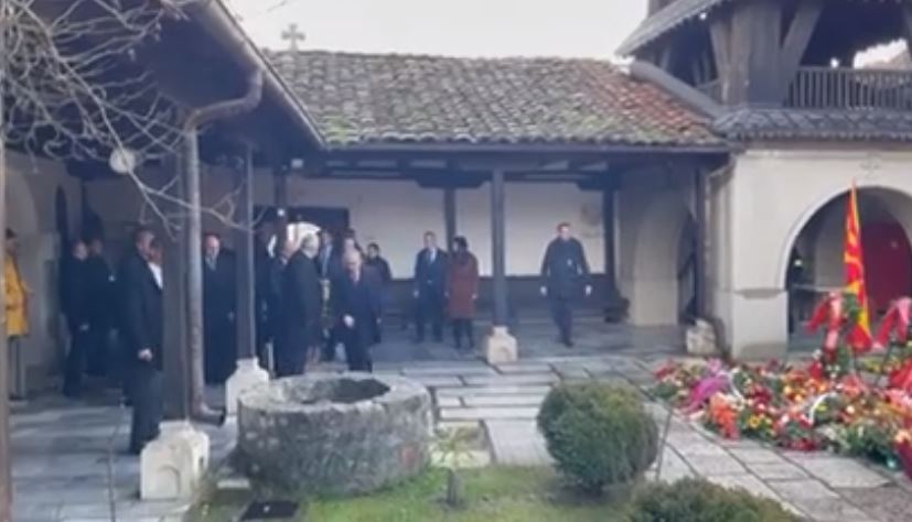 Бугарската делегација пристигна во црквата „Св. Спас“ на чествувањето на Гоце Делчев