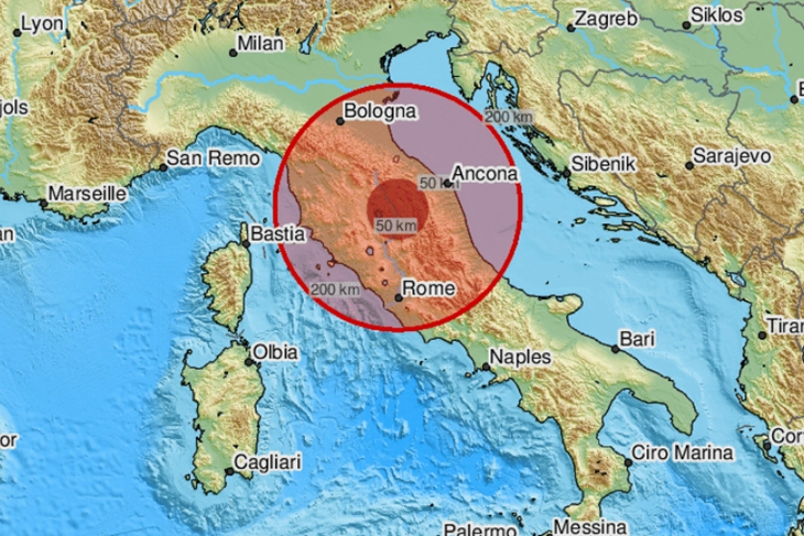 (ФОТО) Нов земјотрес во централна Италија: Еве со која јачина бил