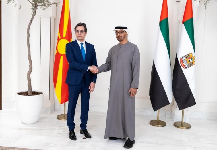 Средба на Пендаровски со претседателот на Обединетите Арапски Емирати, Шеик Мохамед бин Зајед бин Ал Нахјан