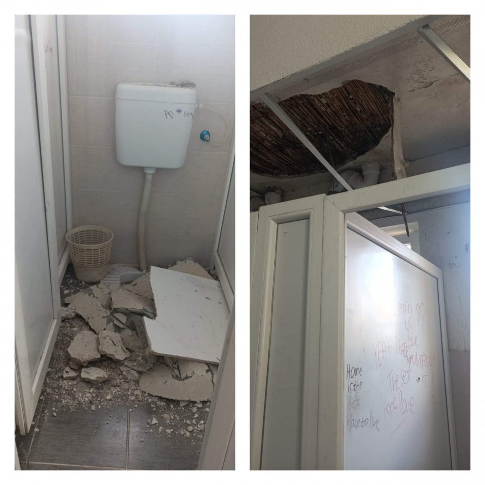Се урна таван во битолско училиште – повредено едно лице, градоначалникот бара одговорност од директорката