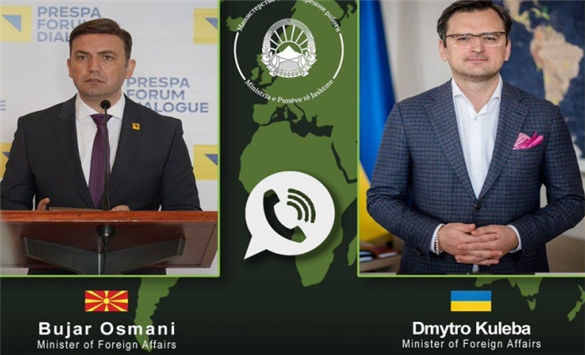 Телефонски разговор меѓу Османи и Украинскиот шеф на дипломатијата Кулеба