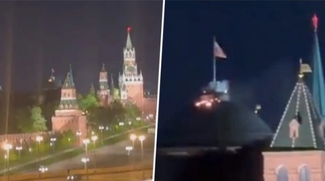Објавени снимки од наводниот напад со дронови врз Кремљ: Москва се закани со одмазда, Путин не е повреден