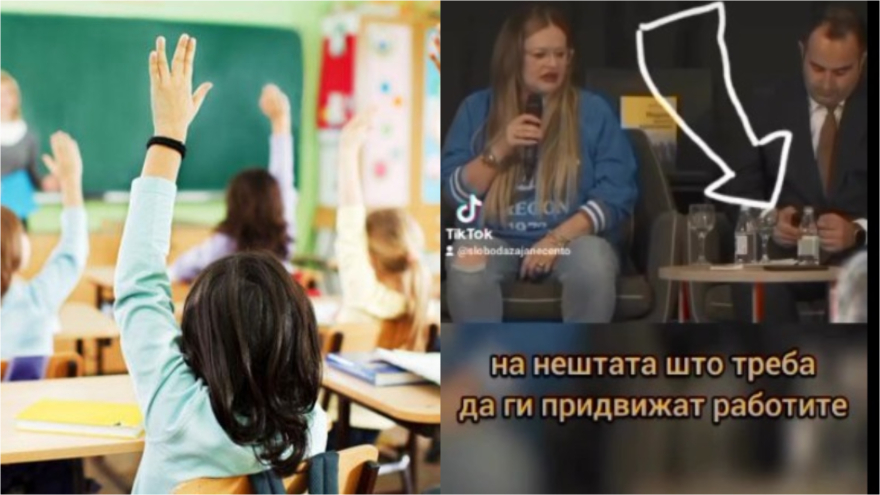 (ВИДЕО) Додека Весна Бејби дебатираше со министерот за ножевите во училиштата Шаќири гледаше во својот телефон