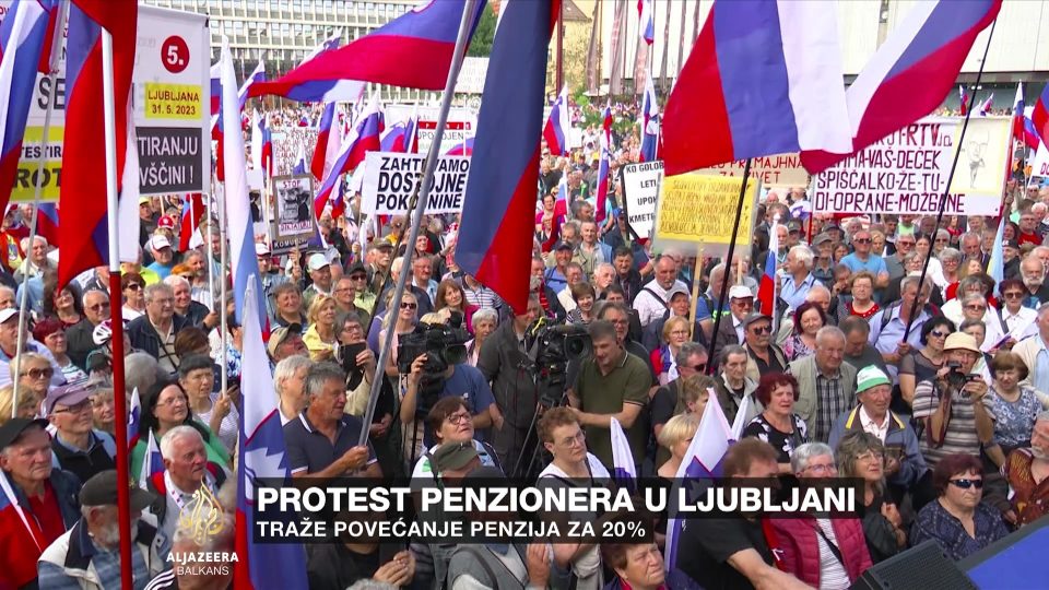 Протест на пензионерите во Љубљана: Бараат зголемување на пензиите за 20 отсто