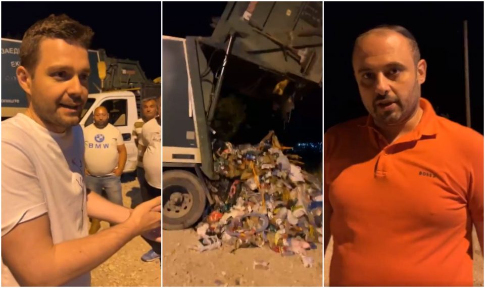 (ВИДЕО) Муцунски и Ѓорѓиевски го истурија ѓубрето пред Дрисла: И покрај тоа што градот е затрупан во отпад, не дозволува фрлање во депонија