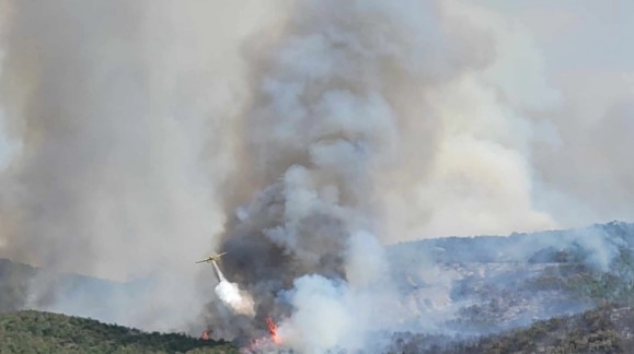 Пожарот меѓу Богданци и Дојран засега не се заканува на селото Селемли