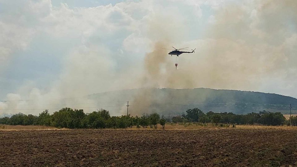 Пожар во скопско зафати борова шума, активирани трите Ер трактори и хеликоптер на МВР