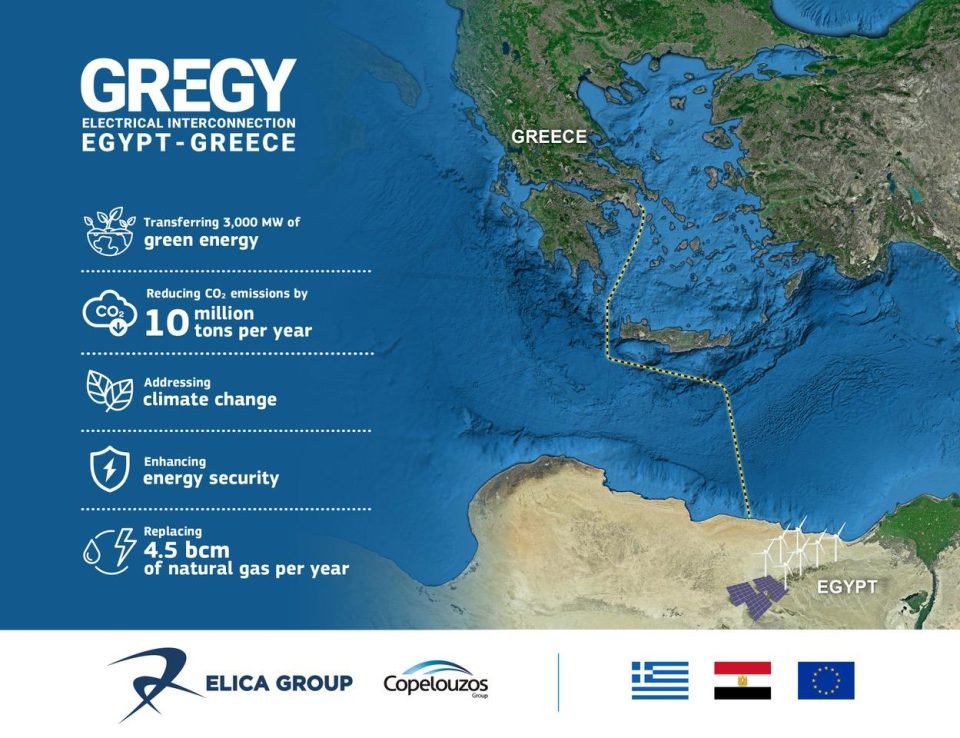 Електричната меѓусебна интерконекција Египет-Грција “ГРЕГИ” предложи да биде вклучена во листата на проекти од заеднички интерес на Европската Унија