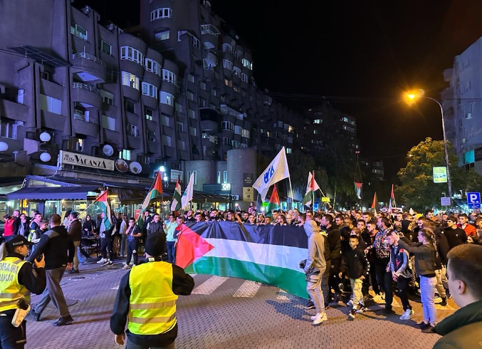 (ФОТО) Про-палестински собир во Нови Пазар