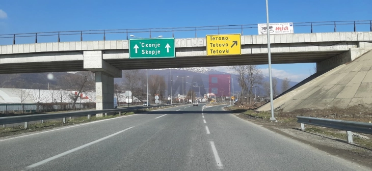 Шест месеци изменет режим на сообраќај на делницата Тетово-Гостивар