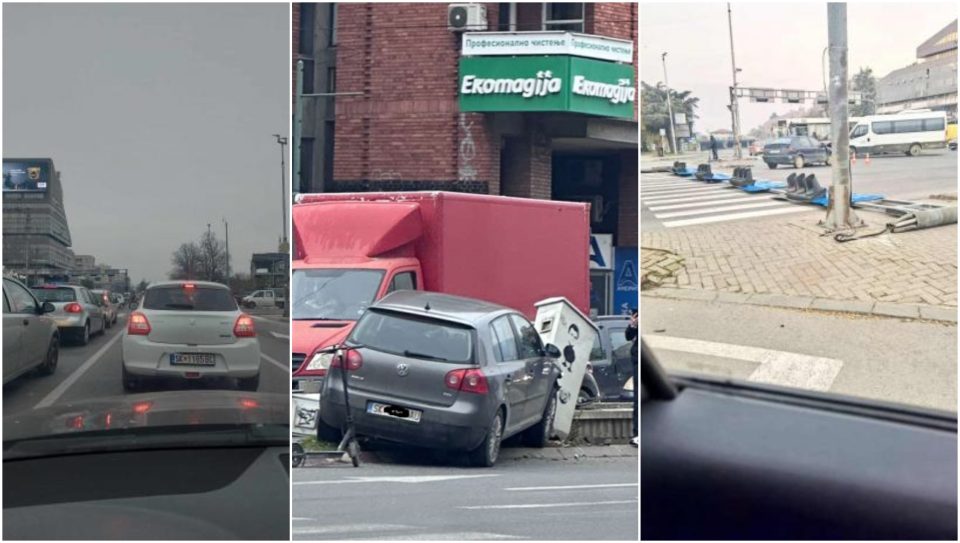 Две сообраќјки го парализираа Скопје: Мавровка и Соборна се местата кои го закочија сообраќајот
