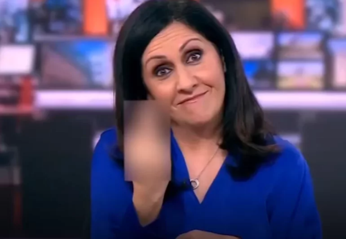 (ВИДЕО) Презентерка на Би-би-си покажа среден прст на вести во живо