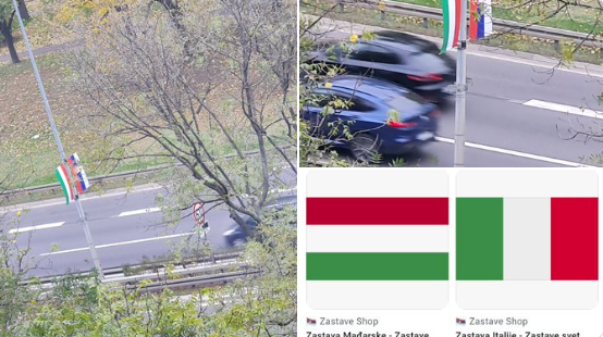 Српската влада ги отфрла наодите дека биле поставени унгарски знамиња: Форматот е вертикален