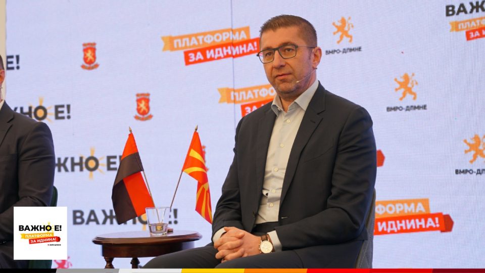 Мицкоски: ВМРО-ДПМНЕ кога ќе дојде на власт до 2026-та година ќе бидат завршени автопатот Кичево – Охрид и експресните патишта