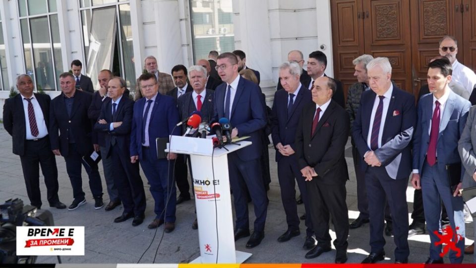 (ВИДЕО) Мицкоски: Коалицијата на ВМРО-ДПМНЕ „Твоја Македонија“ застанува зад бранот на промени кои треба да обезбедат стабилна и силна Македонија