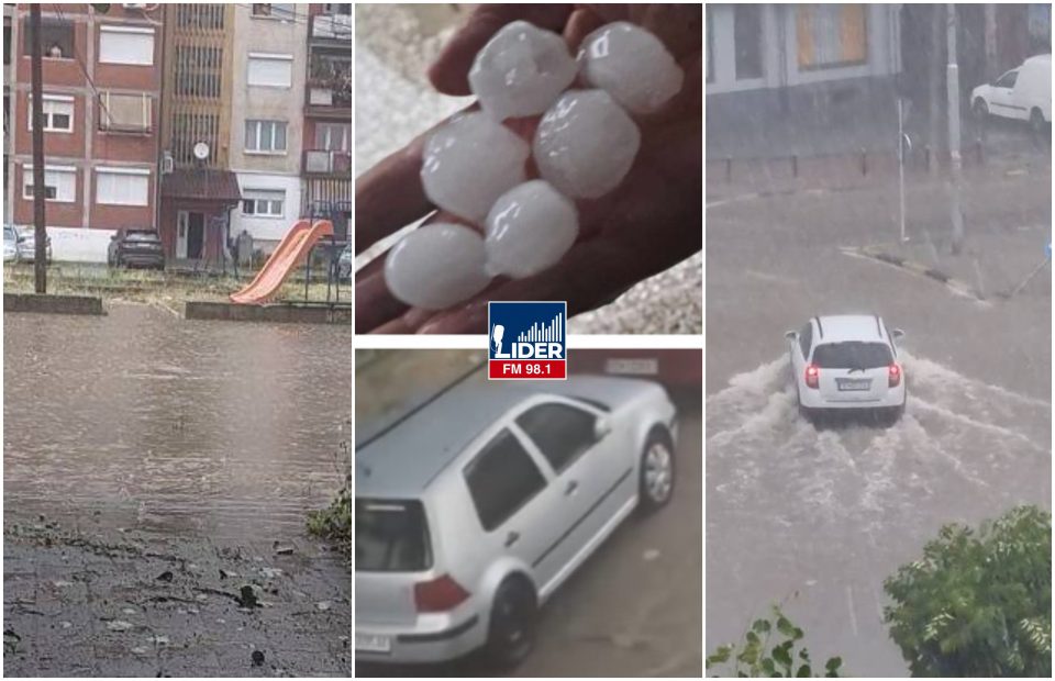 (ВИДЕО) Страшно невреме во Тетово – пожарна бара градот да остане без струја