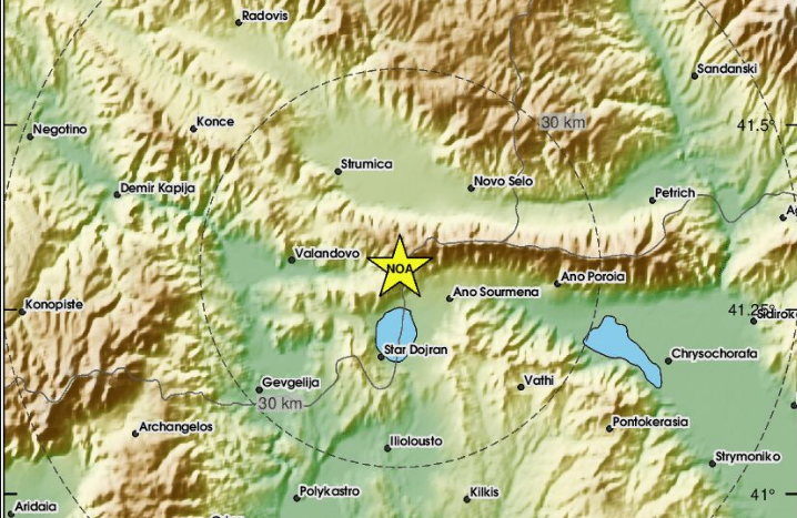 Земјотрес утрово ја стресе Македонија