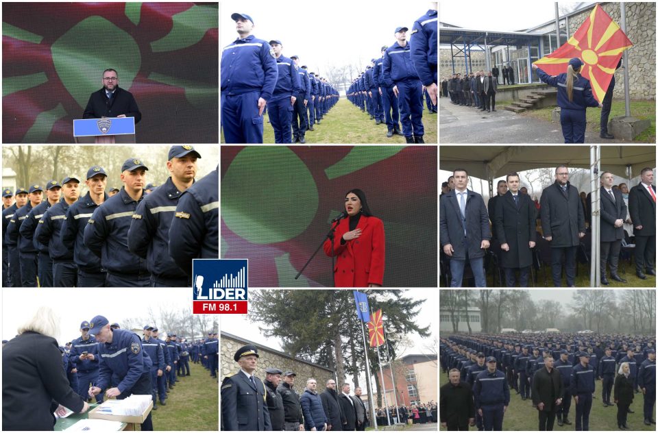 (ФОТОГАЛЕРИЈА) Новата генерацијата полициски службеници положи заклетва, се обрати министерот Тошковски, се инторираше химната, а награди добија најдобрите